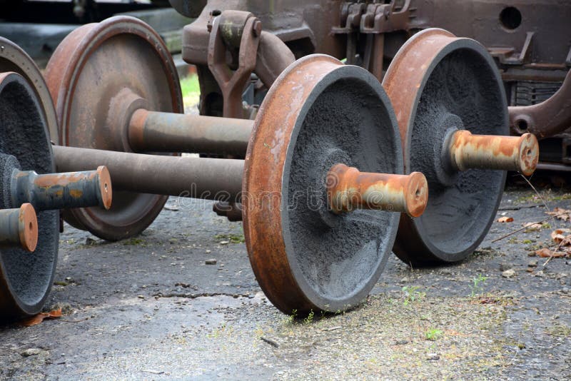 Replacement wheels stock image. Image of axle, train 53191211