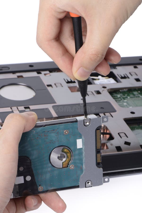 Replacing a laptop hard disk drive