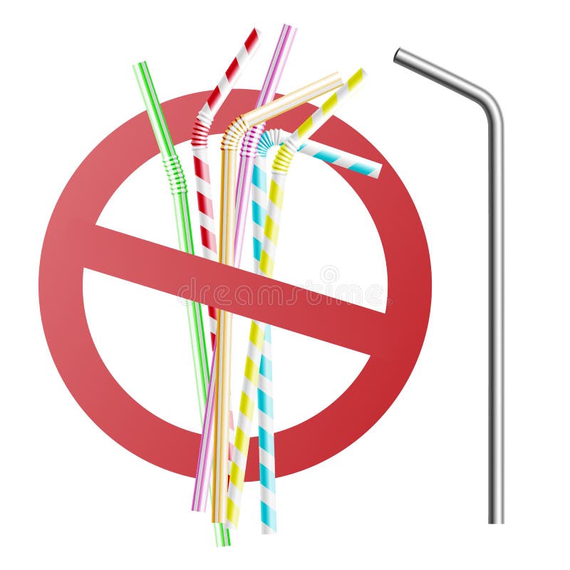 https://thumbs.dreamstime.com/b/replacing-plastic-straws-reusable-metal-steel-bio-tubing-drinking-stop-sign-ban-disposable-tubes-d-realistic-153638682.jpg