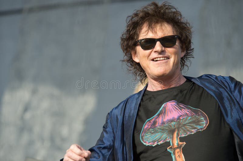Replay America Tour. LiNCOLN, CA - July 19: Pete Byrne of Naked Eyes performs in support of the Replay America Tour at Thunder Valley Casino Resort in Lincoln royalty free stock image Replay America Tour. LiNCOLN, CA - July 19: Pete Byrne of Naked Eyes performs in support of the Replay America Tour at Thunder Valley Casino Resort in Lincoln royalty free stock image