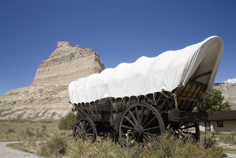 A replica of Covered wagon