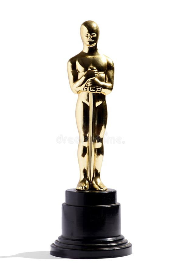 Replica van een toekenning van Oscar royalty-vrije stock afbeelding Replica van een toekenning van Oscar royalty-vrije stock afbeelding