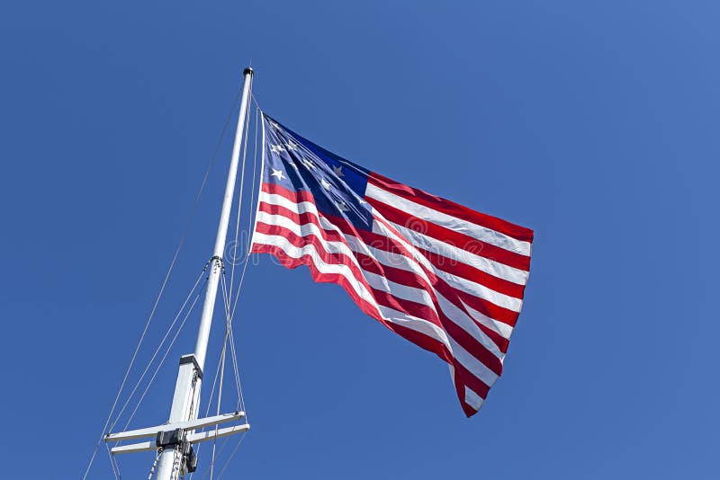 Replica 1812 van fortmchenry vlag stock afbeelding Replica 1812 van fortmchenry vlag stock afbeelding