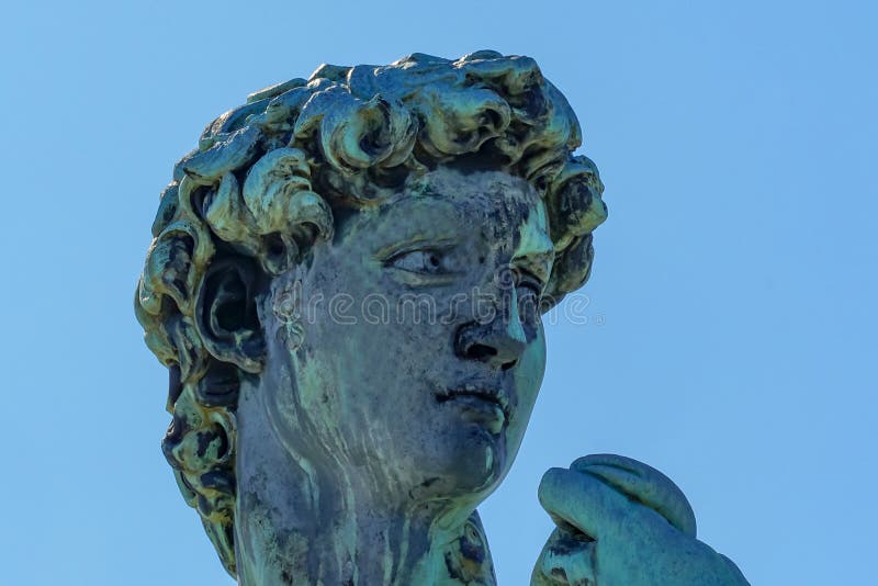 Repliki David statuy Michelangelo kwadrat Przegapia Florencja Tuscany Włochy zdjęcie stock Repliki David statuy Michelangelo kwadrat Przegapia Florencja Tuscany Włochy zdjęcie stock