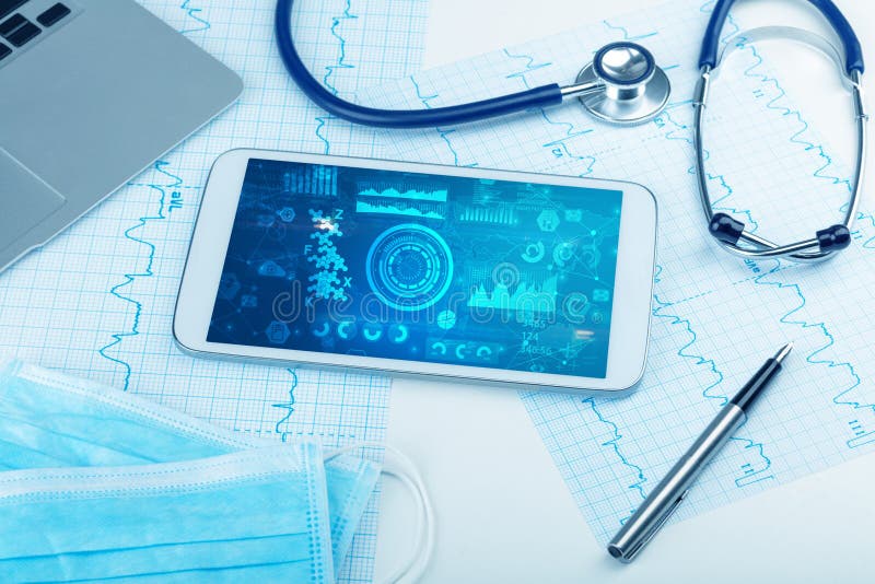 Modern Medical Technology System and Devices Stock Image Image of