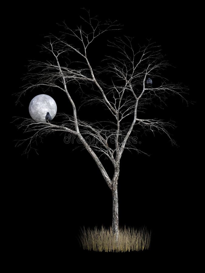 Representación 3D Del árbol De La Muerte Stock de ilustración - Ilustración  de arce, luna: 121952483