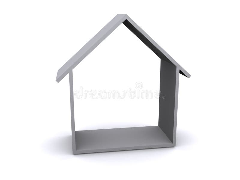 representación 3D de una casa ilustración del vector representación 3D de una casa ilustración del vector