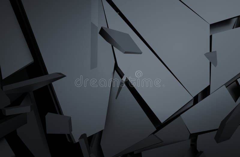 Abstract 3d rendering of cracked surface. Background with broken shape. Wall destruction. Explosion with debris. Abstract 3d rendering of cracked surface. Background with broken shape. Wall destruction. Explosion with debris.