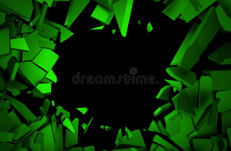 Abstract 3d rendering of cracked surface. Background with broken shape. Wall destruction. Explosion with debris. Abstract 3d rendering of cracked surface. Background with broken shape. Wall destruction. Explosion with debris.