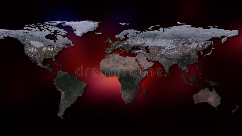 representación 3d de la tierra del planeta Usted puede ver los continentes, ciudades Elementos de esta imagen equipados por la NA