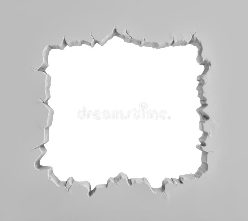 representación 3d de una pared gris del yeso con un agujero afilado cuadrado grande en el centro libre illustration representación 3d de una pared gris del yeso con un agujero afilado cuadrado grande en el centro libre illustration