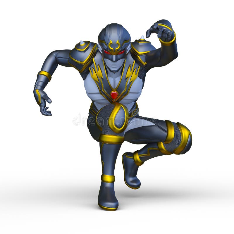 Representación 3D del ciberhombre ilustración del vector