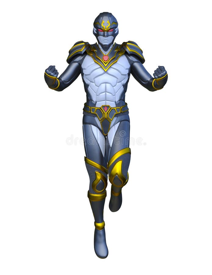 Representación 3D del ciberhombre stock de ilustración