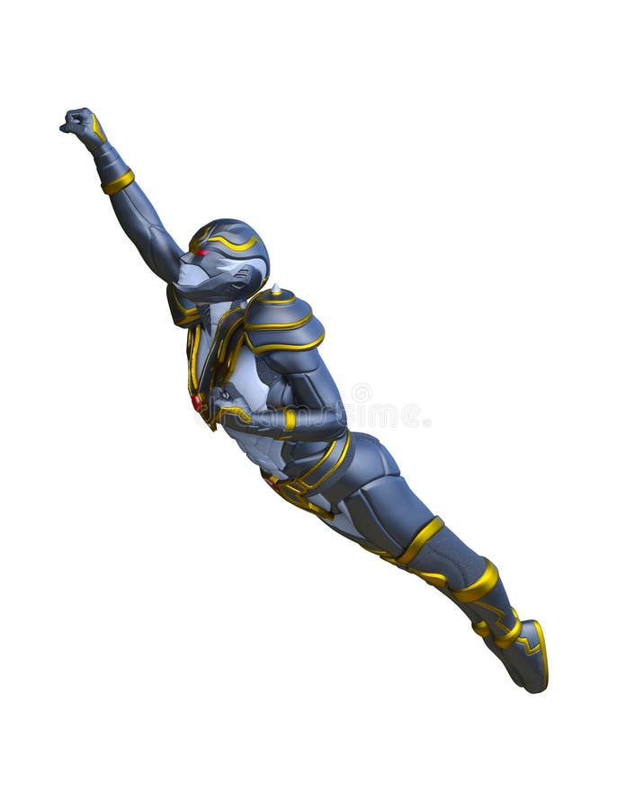 Representación 3D del ciberhombre ilustración del vector