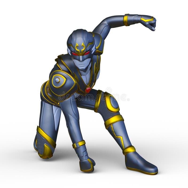 Representación 3D del ciberhombre ilustración del vector