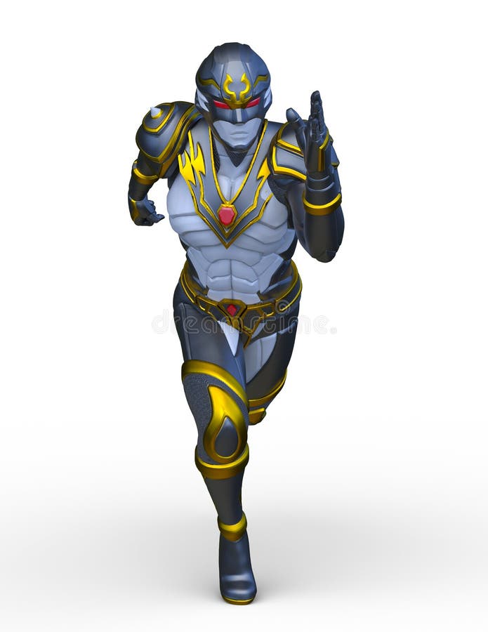 Renderizado 3D de un hombre cibernético libre illustration