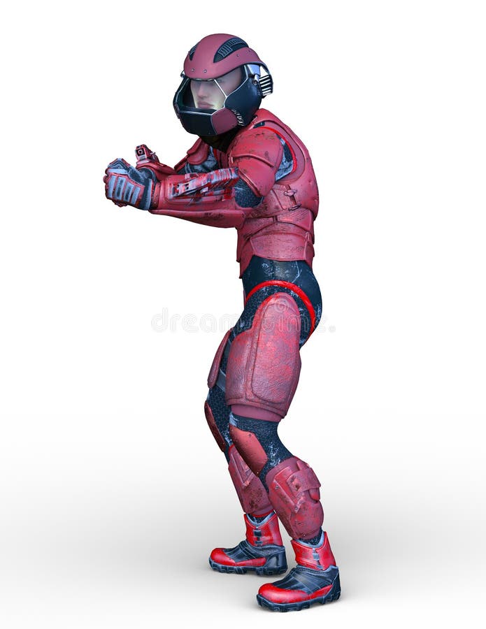 Renderizado 3D CG de un hombre cibernético libre illustration