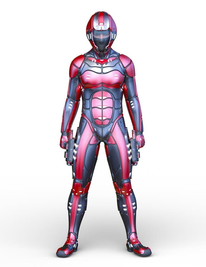 Representación de 3D CG del hombre cibernético libre illustration