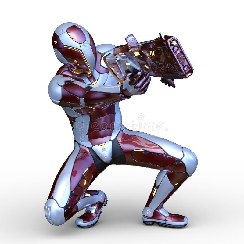 Representación de 3D CG del hombre cibernético libre illustration