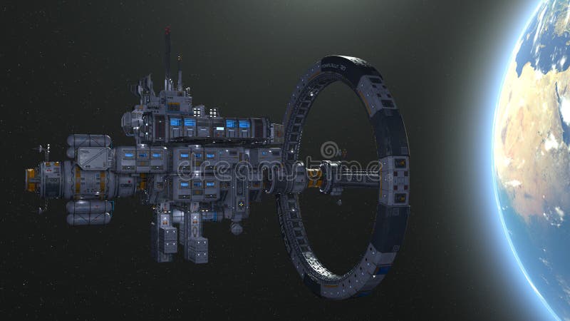 representación de 3D CG del vehículo espacial libre illustration representación de 3D CG del vehículo espacial libre illustration