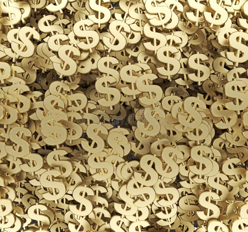 Representación del fondo 3d del símbolo del dólar stock de ilustración Representación del fondo 3d del símbolo del dólar stock de ilustración