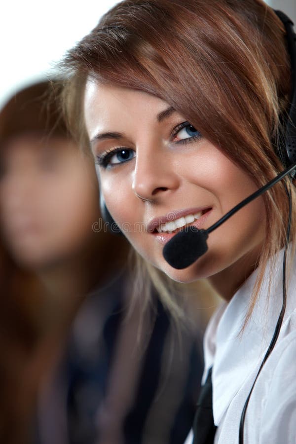 Download Representative Call Center Woman With Headset. Stock Photo - Image of friendly, blonde: 13537704