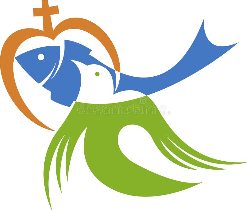 Represents christian love logo royalty free illustration