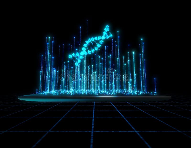 Computer Network Digital Technology, Financial Data Transmission, DNA, Internet Finance royalty free illustration