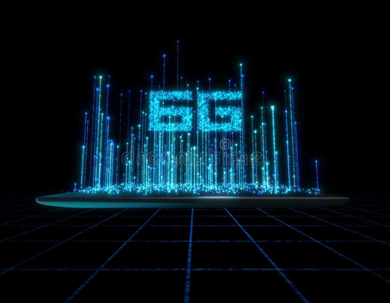 Computer Network Digital Technology, Financial Data Transmission, 6G, Internet Finance vector illustration