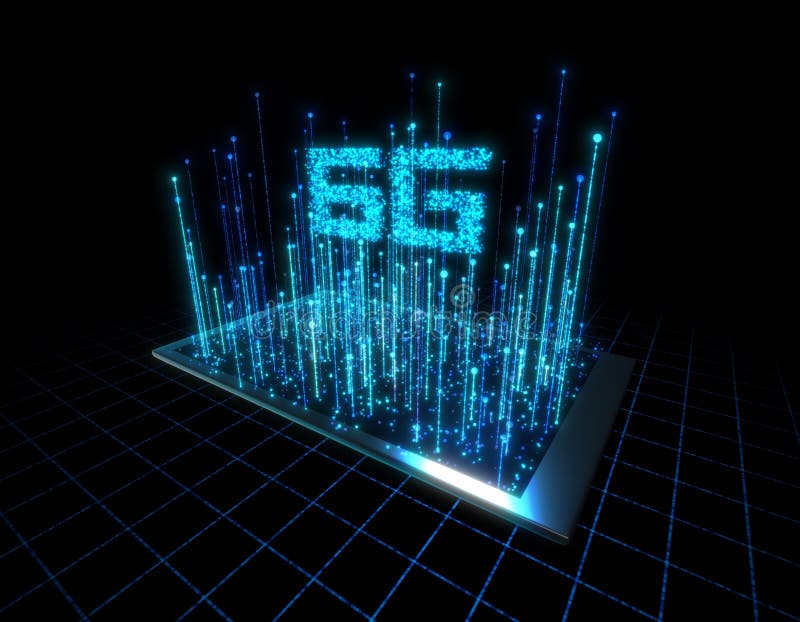 Computer Network Digital Technology, Financial Data Transmission, 6G, Internet Finance vector illustration