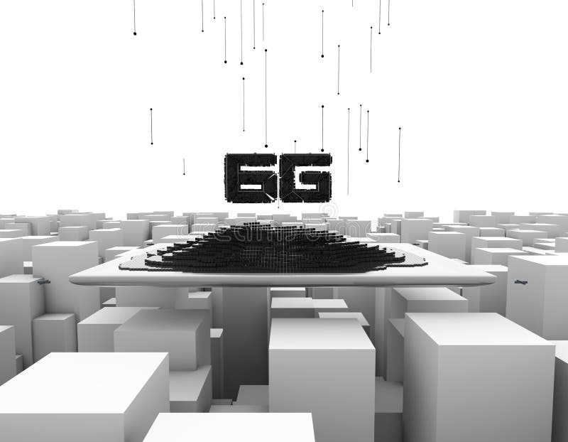 Computer Network Digital Technology, Financial Data Transmission, 6G, Internet Finance vector illustration