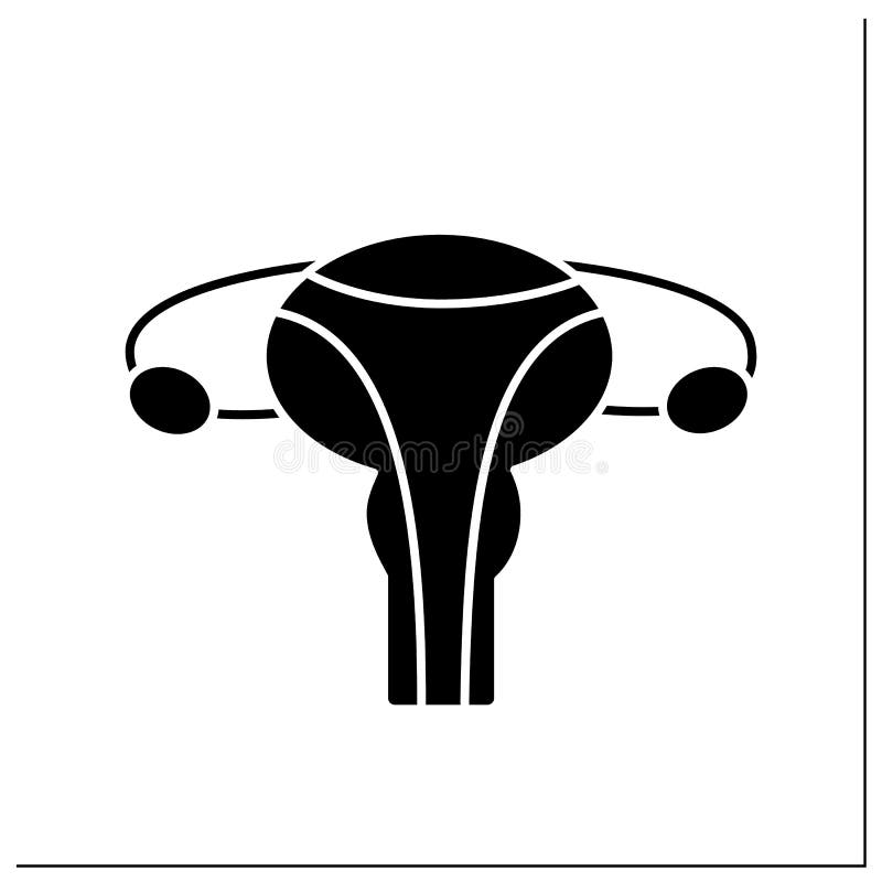 Reproductive System Glyph Icon Stock Vector - Illustration of ...