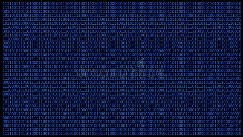 Représentation numérique du code binaire dans la conception abstraite sur fond sombre illustration stock
