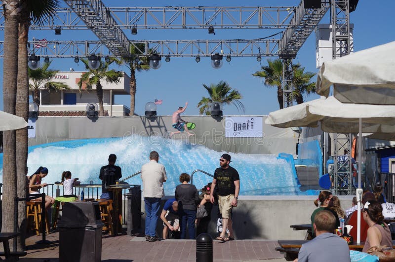 Spectacular surfing performance at the FlowBarrel 5, an artificial wave machine that is capable of pumping 100,000 gallons of water per minute creating endless barrelling wave challenging flow boarding enthusiasts. Spectacular surfing performance at the FlowBarrel 5, an artificial wave machine that is capable of pumping 100,000 gallons of water per minute creating endless barrelling wave challenging flow boarding enthusiasts.