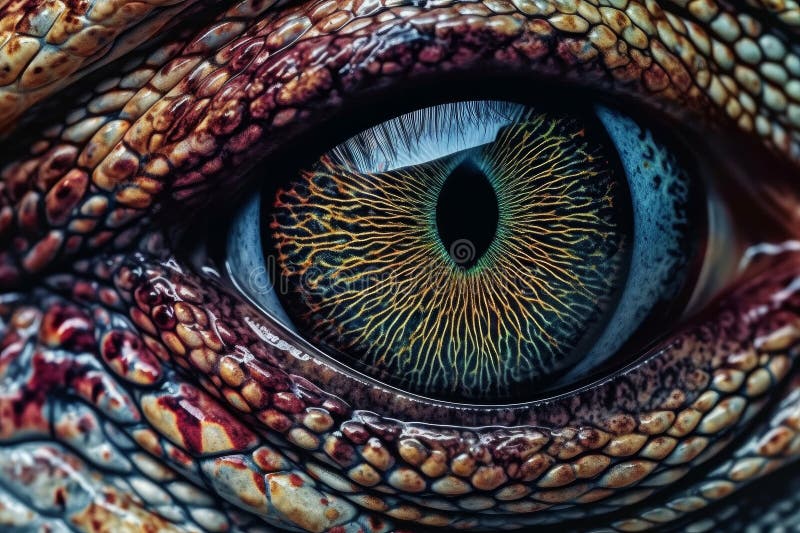 Reptilia macro ocular. generar ai