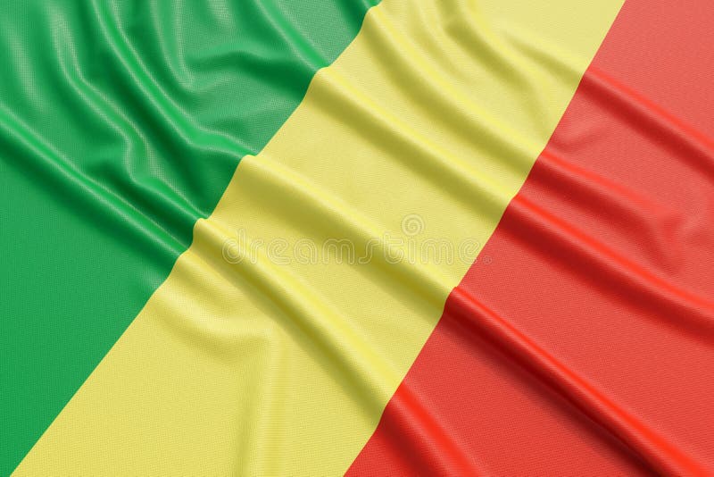 Republic of the Congo flag stock illustration