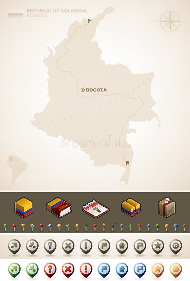 Republiek Colombia vector illustratie Republiek Colombia vector illustratie