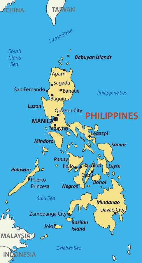 Republik Philippinen - Vektorkarte stock abbildung Republik Philippinen - Vektorkarte stock abbildung