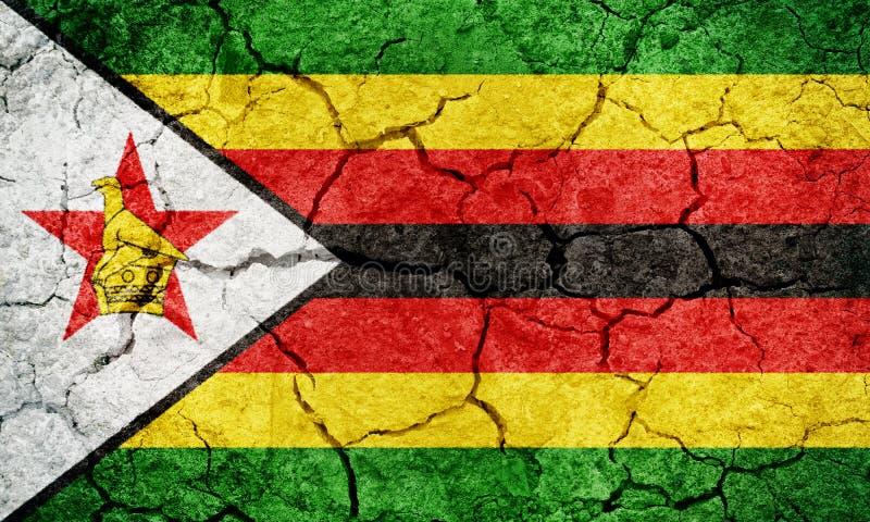 Republika Zimbabwe flaga zdjęcia stock
