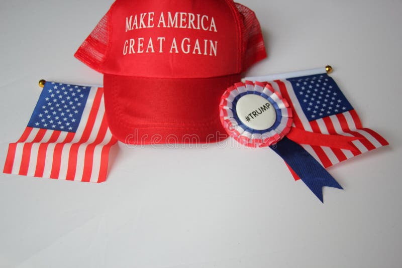 Republikanen för den Donald Trump aktionhatten gör Amerika stort igen arkivfoto Republikanen för den Donald Trump aktionhatten gör Amerika stort igen arkivfoto