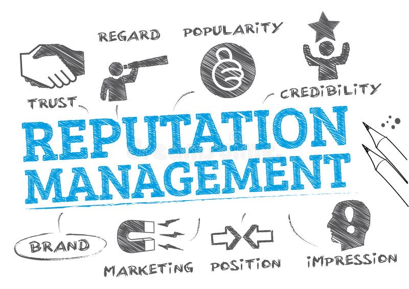 Reputation management concept royalty free illustration