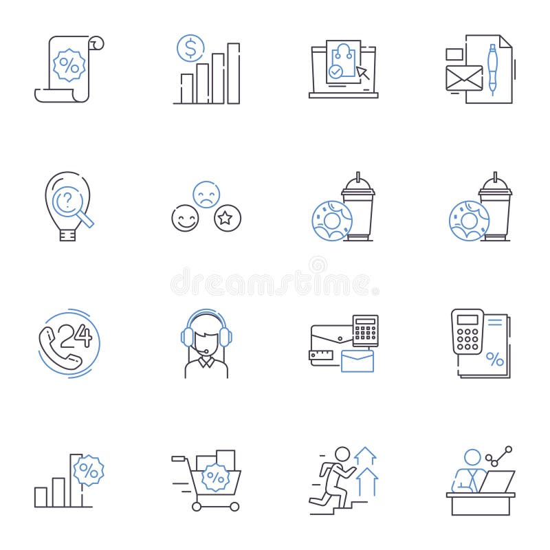 Reputation management line icons collection. Reputation, Branding, Perception, Trust, Credibility, Image, Online vector
