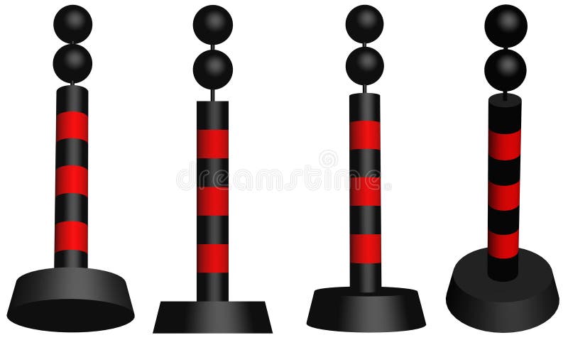 Repère international nautique pour le danger d'isolement illustration stock Repère international nautique pour le danger d'isolement illustration stock