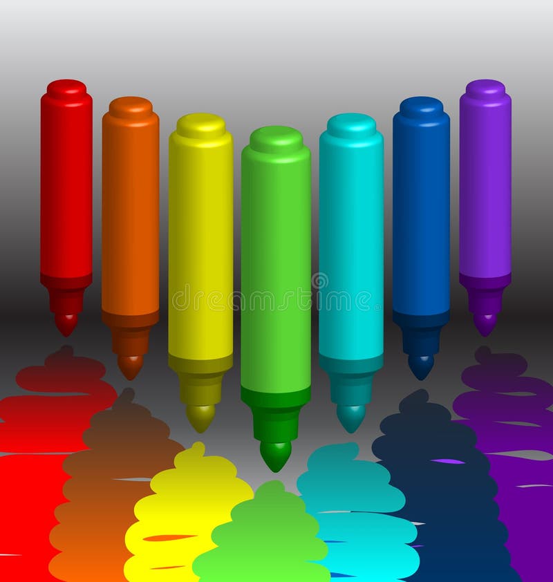 Repères multicolores illustration libre de droits Repères multicolores illustration libre de droits