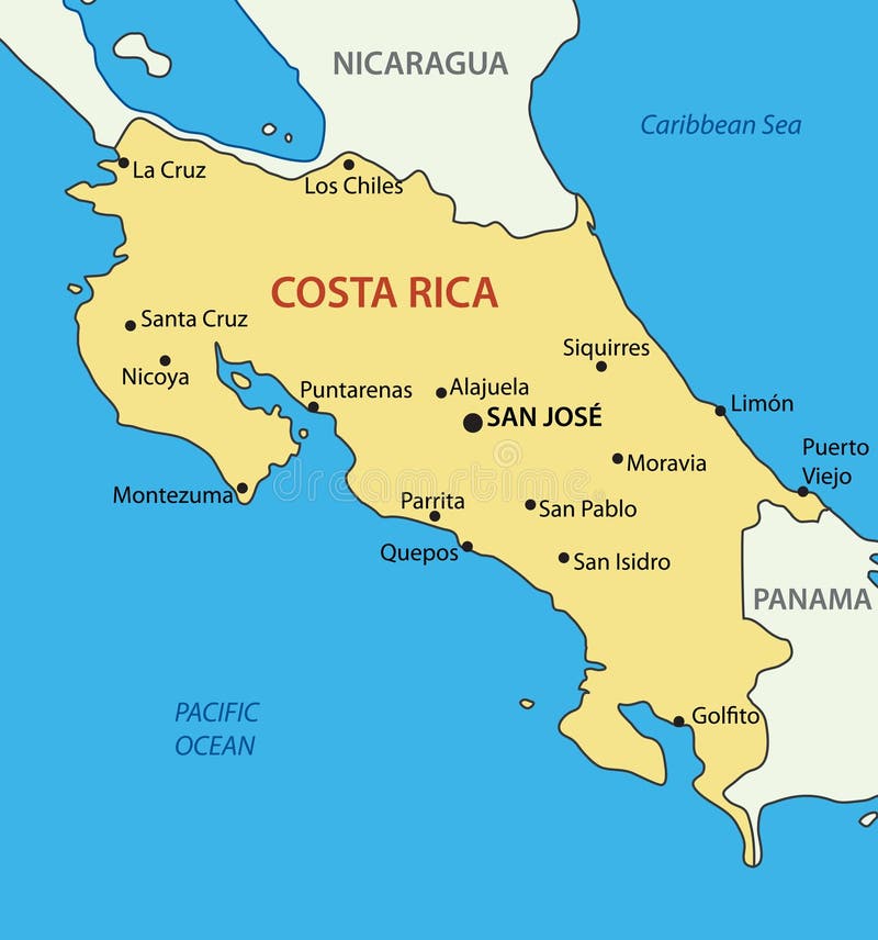 República de Costa Rica - mapa