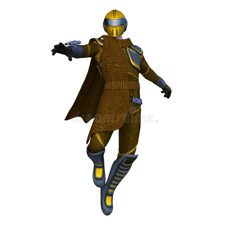 Resa dei cavi 3D dell'eroe illustrazione vettoriale