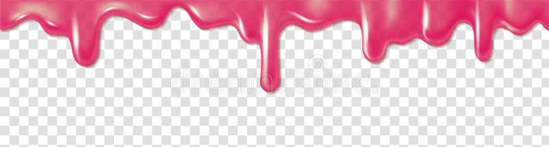 Resbaladizo rosado. caramelo líquido brillante fluido goteo realista de pintura salpicado de esmalte de uñas o de glaseado de post