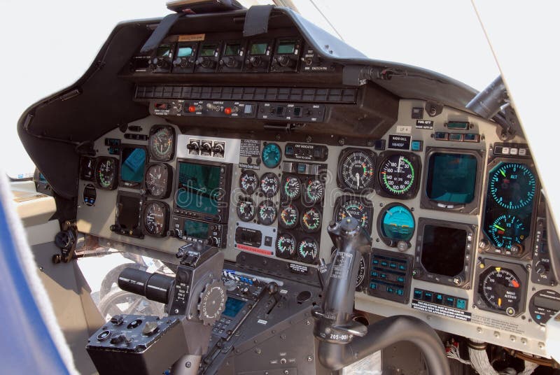 Rescue helicopter cockpit royalty free stock image