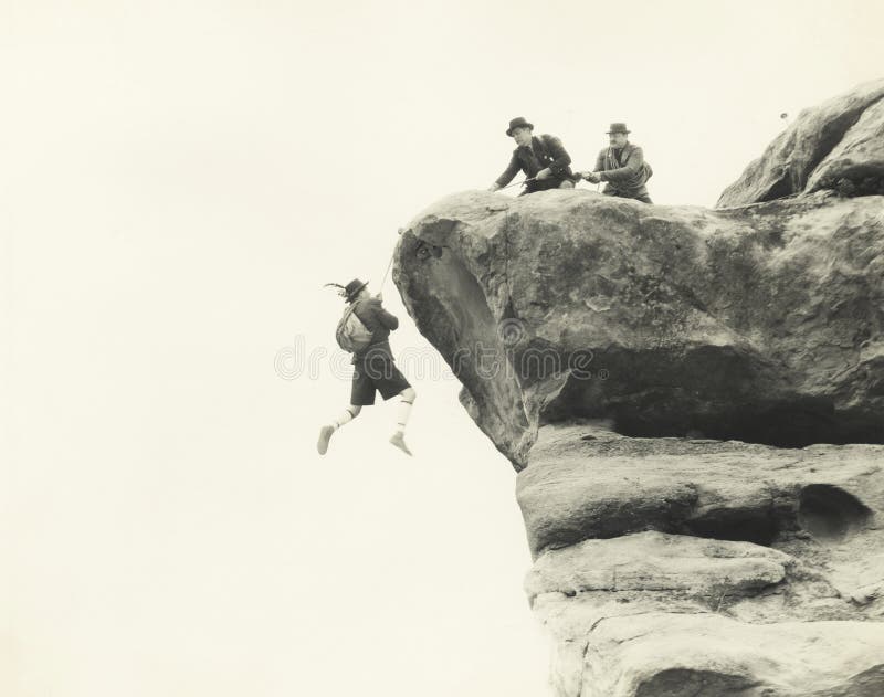 Rescuing mountain climber