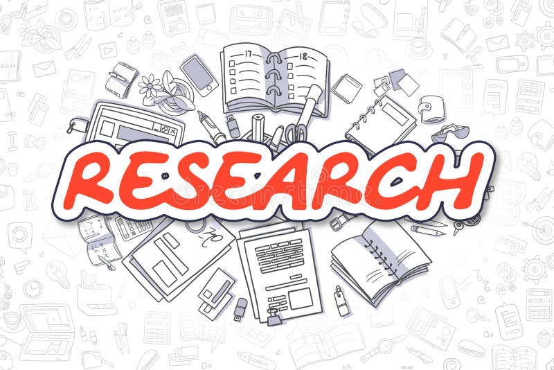 Research - Cartoon Red Inscription. Business Concept. Stock Illustration - Illustration of method, experiment: 78915905 Research - Cartoon Red Inscription. Business Concept. Stock Illustration - Illustration of method, experiment: 78915905